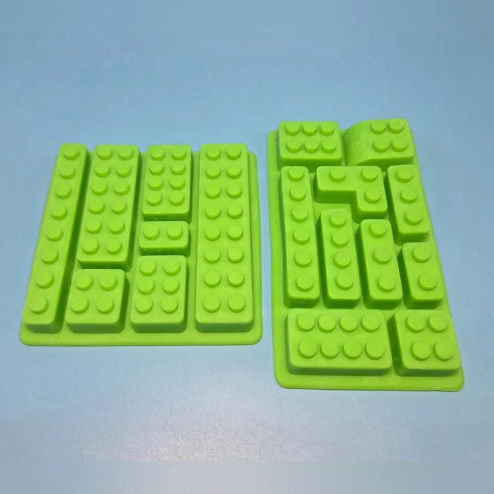 Vibrant Silicone Building Block Cake Toppers